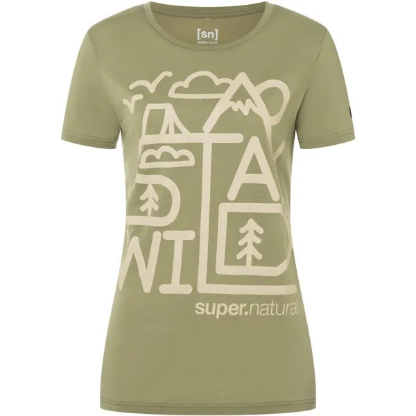 Женская футболка Stay Wild Super.Natural, оливковый
