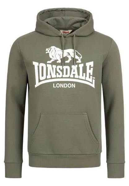 Толстовка с капюшоном Lonsdale, зеленый