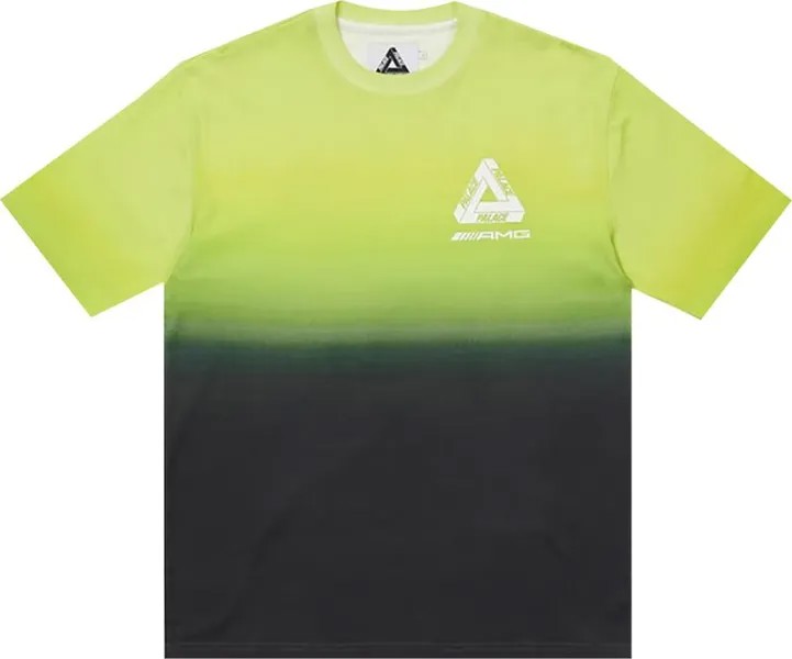 Футболка Palace x AMG 2.0 New York T-Shirt 'Black/Lime', разноцветный