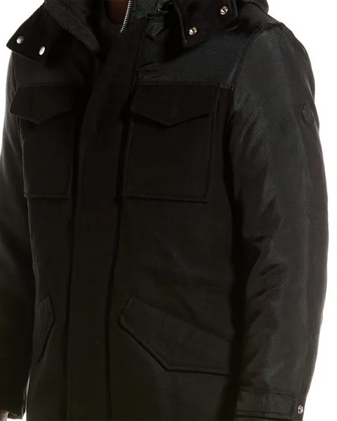 Пальто Armani Exchange Caban из смесовой шерсти, черный