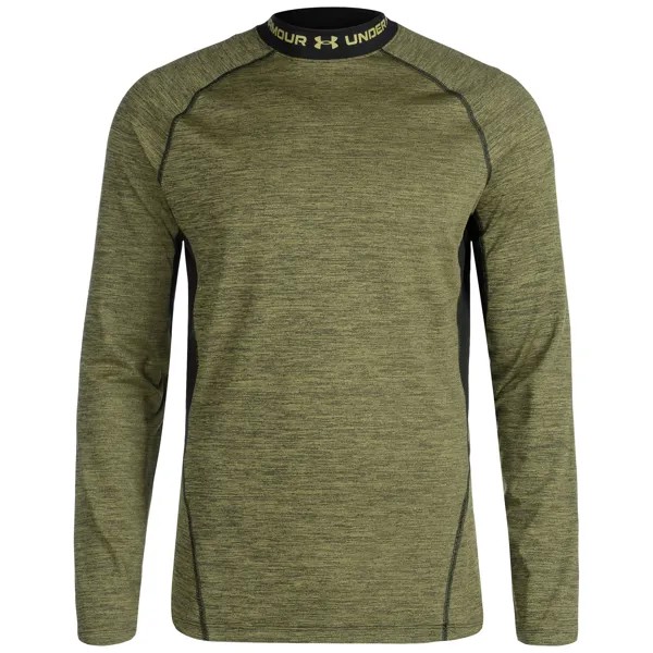 Лонгслив Under Armour ColdGear Armour Twist Mock, зеленый