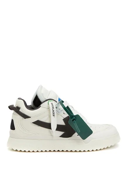 Женские кожаные кроссовки с белым логотипом Off-White