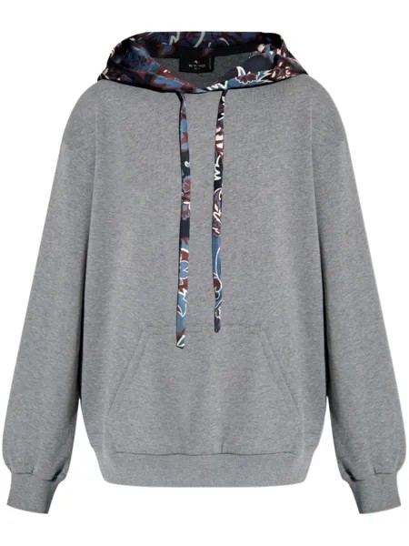 ETRO худи с контрастным капюшоном, серый