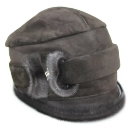 Кепка шлем Мария, демисезон/зима, подкладка, размер 58 - 59, коричневый
