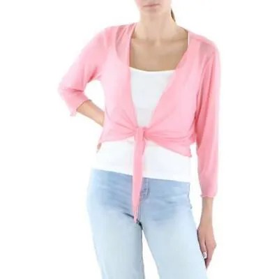 Женское розовое укороченное болеро в сетку с завязкой спереди Connected Apparel Plus, 18 Вт, BHFO 0455