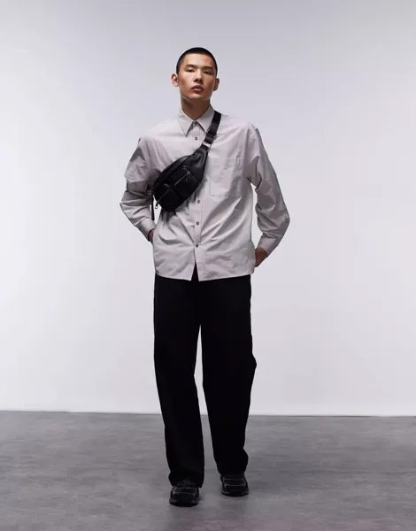 Черные широкие джинсы Topman