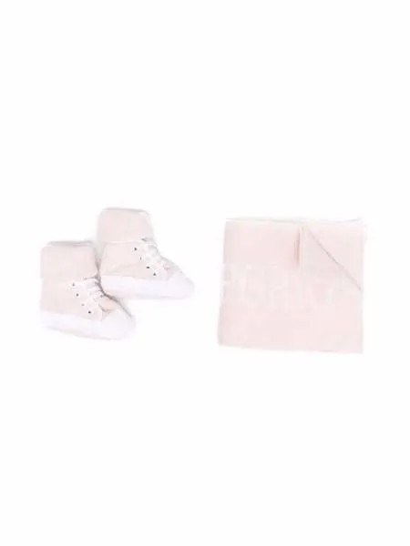 Emporio Armani Kids комплект из шарфа и пинеток с логотипом