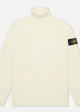 Мужской свитер Stone Island Light Pure Wool, цвет белый, размер XL