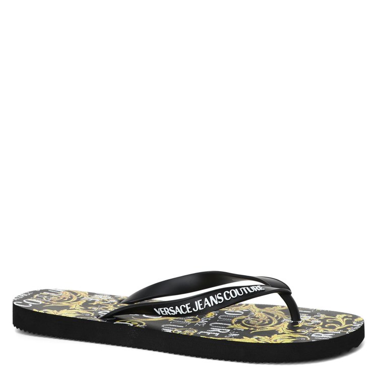 Шлепанцы мужские Versace Jeans Couture 74YA3SQ7 черные 41 EU