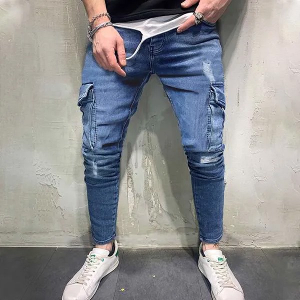 Мужские джинсы с карманом