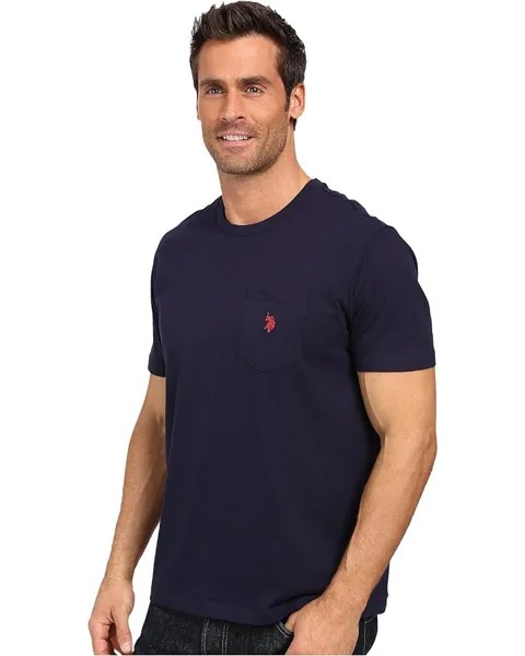 Футболка U.S. POLO ASSN. Solid Crew Neck Pocket T-Shirt, цвет Classic Navy