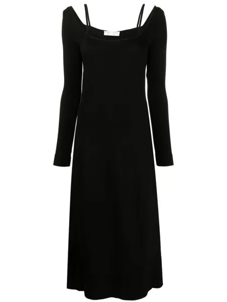 Proenza Schouler White Label платье миди из джерси, черный