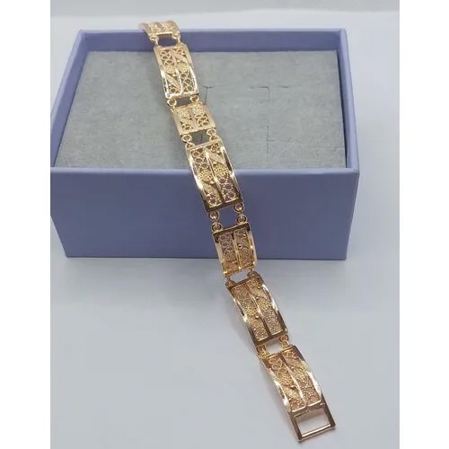 Браслет-цепочка Fashion jewelry, размер 20 см, размер one size, золотистый, желтый