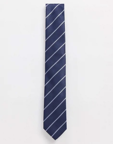 Темно-синий галстук в полоску Jack & Jones