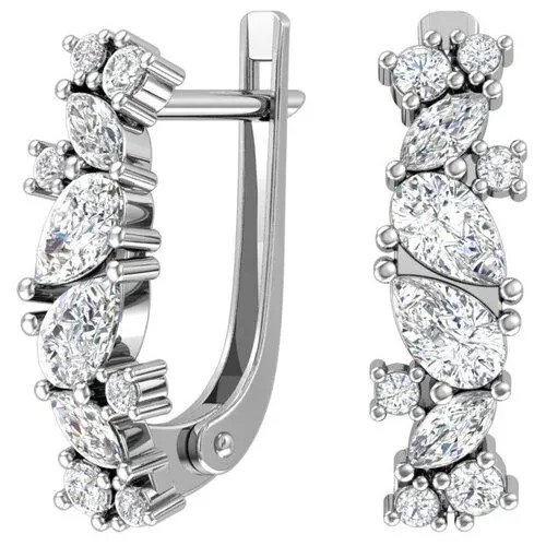 Серебряные серьги с фианитами 2100783-00775