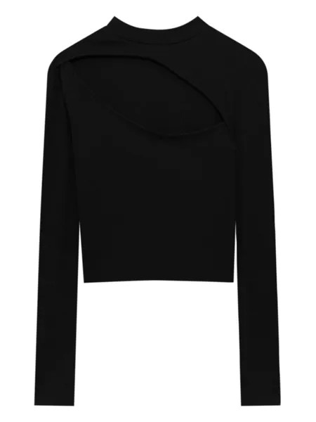 Лонгслив Pull&Bear, черный