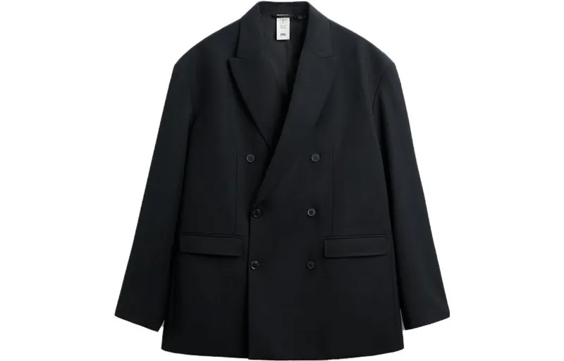 Деловой костюм мужской черный Zara, черный