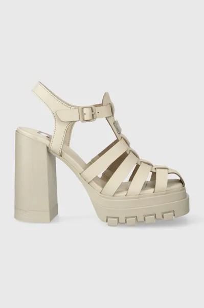 Кожаные сандалии TJW HEEL FISHERMAN SANDAL Tommy Jeans, бежевый