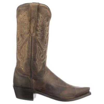 Мужские коричневые повседневные ботинки Lucchese Lewis Mandras Goat Snip Toe Cowboy M1002-S54