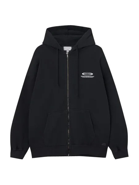 Худи на молнии Pull&Bear, черный