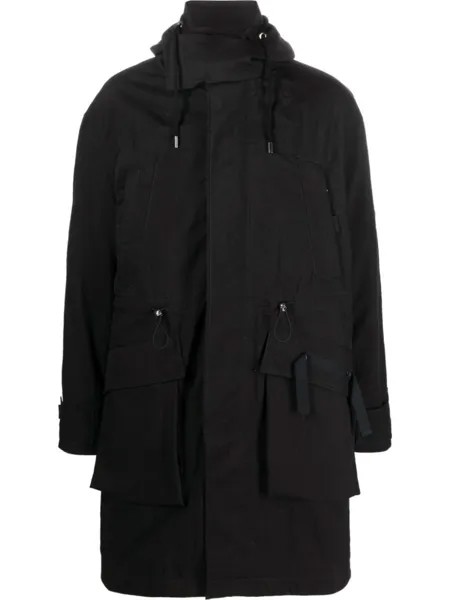 Jacquemus парка с капюшоном, черный