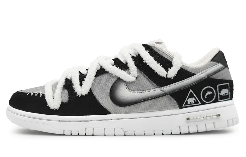 Кроссовки Nike Dunk Skateboarding Shoes Women's Low-top, черный/белый