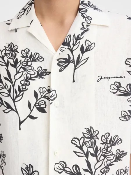 Рубашка Black Flowers Жан Jacquemus, принт Черные цветы