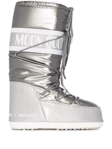 Moon Boot сапоги Icon Pillow с эффектом металлик