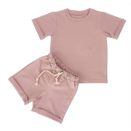 Комплект одежды Стеша, размер 26 (86-92), бежевый, розовый