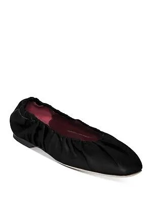 Женские черные кожаные балетки STAUD из эластичного тюли с квадратным носком 36