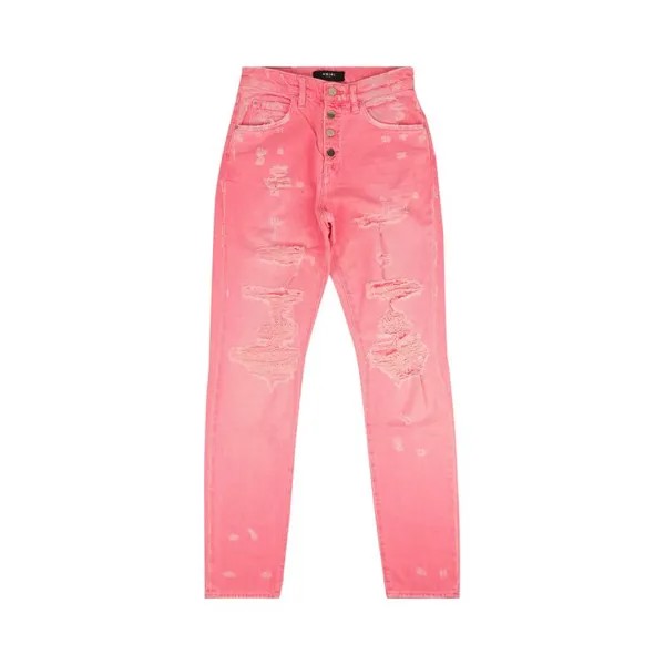 Джинсы Amiri Slouch Destroyed Pants 'Neon Pink', розовый