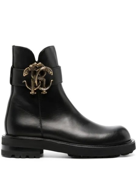Roberto Cavalli ботинки с логотипом, черный