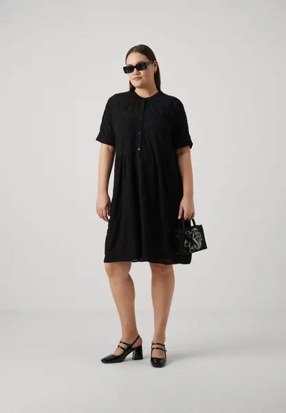 Платье-рубашка на талии CARSIHA 2/4 KNEE DRESS ONLY Carmakoma, черный