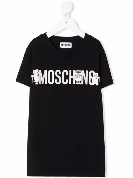 Moschino Kids футболка с логотипом