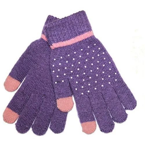 Перчатки , размер 8, фиолетовый
