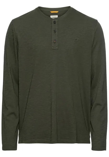 Футболка Camel Active Henley aus zertifiziertem Organic Cotton, темно-зеленый