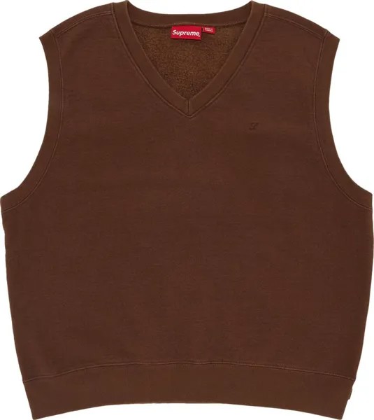 Толстовка Supreme Sweatshirt Vest 'Brown', коричневый