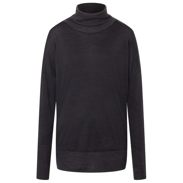 Лонгслив Super Natural Women's Skiing Turtle, цвет Jet Black Melange