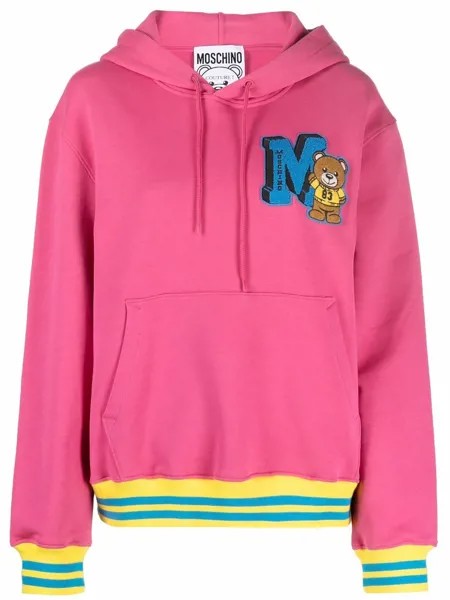 Moschino худи с нашивкой-логотипом