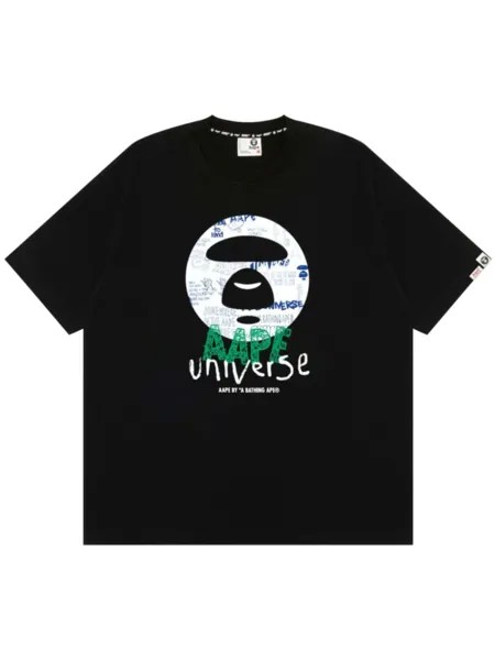 Футболка с графичным принтом AAPE BY *A BATHING APE, черный