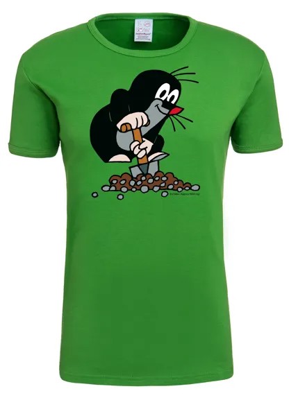 Футболка Logoshirt Der kleine Maulwurf, цвет hell oliv