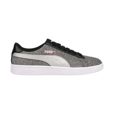Серые кроссовки Puma Smash V2 Glitz Glam Glitter для молодых девушек, повседневная обувь 367377-