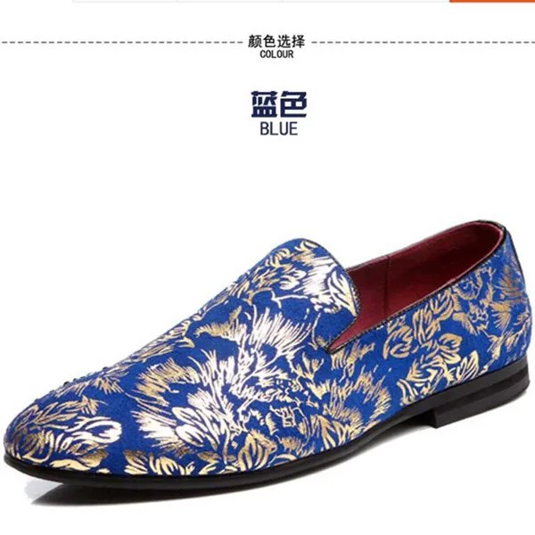 2017 Роскошная брендовая итальянская обувь; zapatos hombre; мужские синие туфли на плоской подошве; Золотые лоферы; модельные туфли; мужские бархатные Тапочки; мокасины для курения