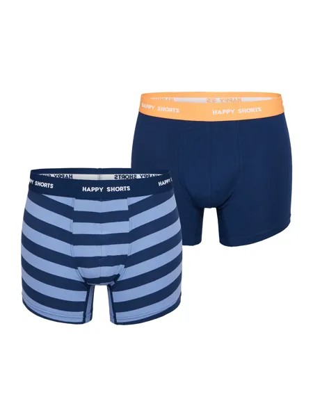 Боксеры Happy Shorts Retro Pants Trunks, цвет Mid Blue Blockstripe