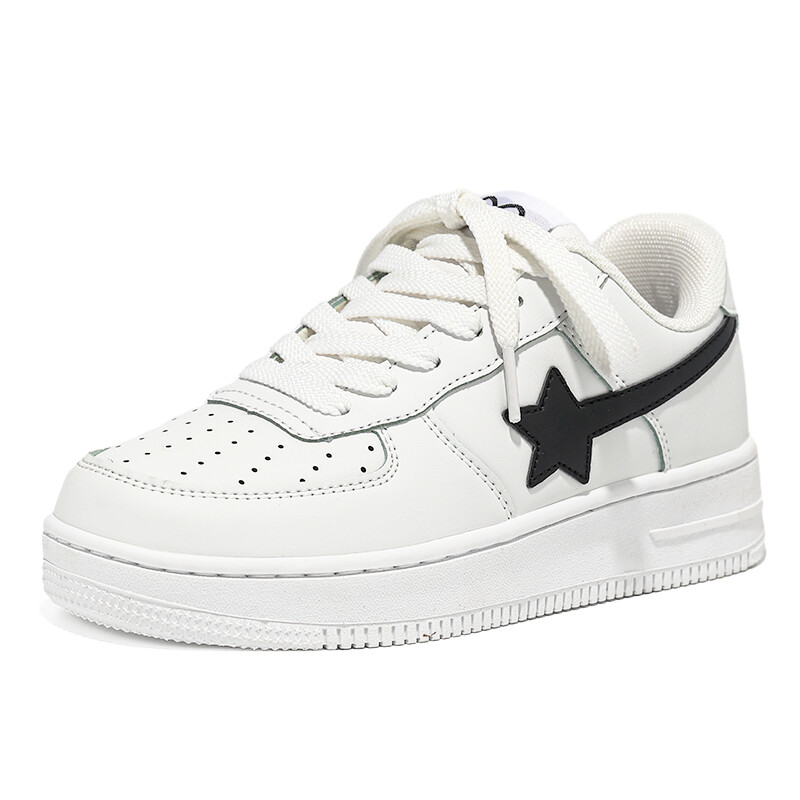 Кроссовки Vitiffi Skateboarding Shoes Unisex Low-top Black, белый/черный