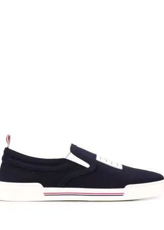 Thom Browne слипоны с нашивкой-логотипом