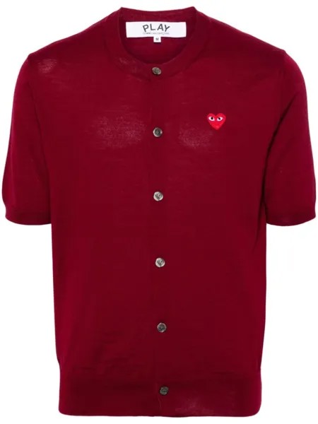 Comme Des Garçons Play шерстяной кардиган с нашивкой, красный