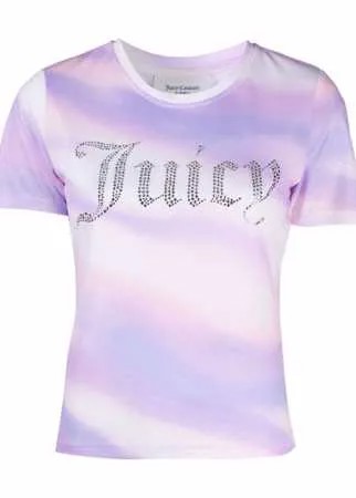 Juicy Couture декорированная футболка с логотипом