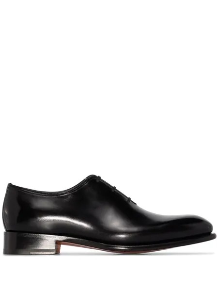 Santoni оксфорды на шнуровке, черный