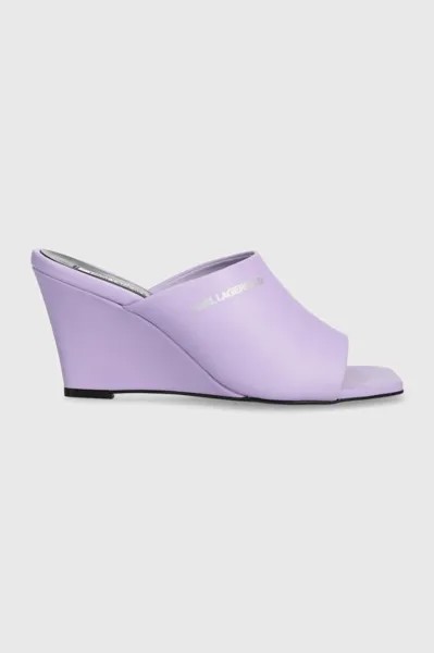 Кожаные тапочки RIALTO Karl Lagerfeld, фиолетовый